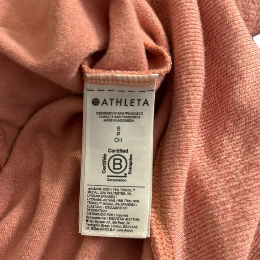 Athleta Apollo Conch Pink Heather Crewneck Sweatshirt Women’s Small - Picture 8 of 8